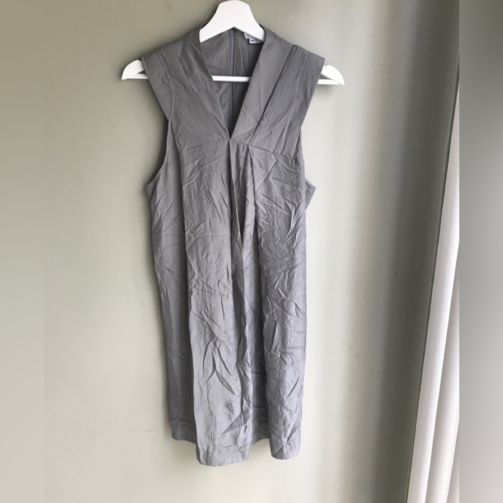 Helmut Lang Womens 100% Silk Midi Sleeveless V-Neck Dress Size: XS
